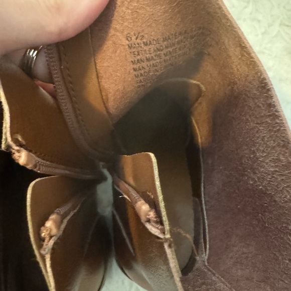 Brown faux Leather Ankle Boots - Picture 6 of 6